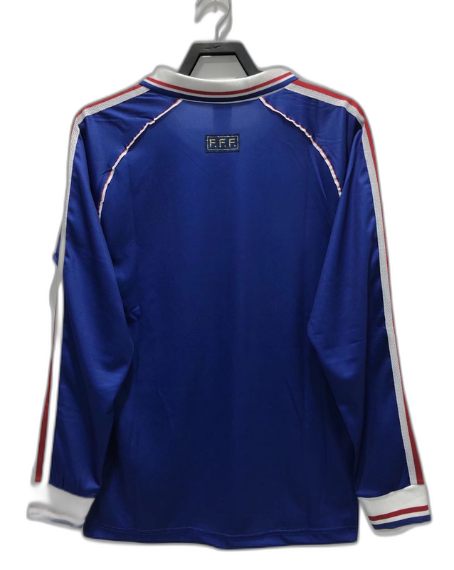 Camiseta Francia 1998 I de Local - Manga Larga Versión Retro